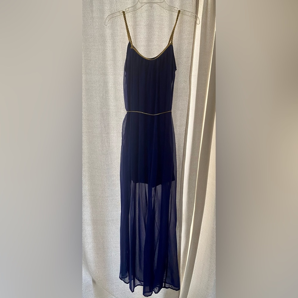Blue and Gold long dress